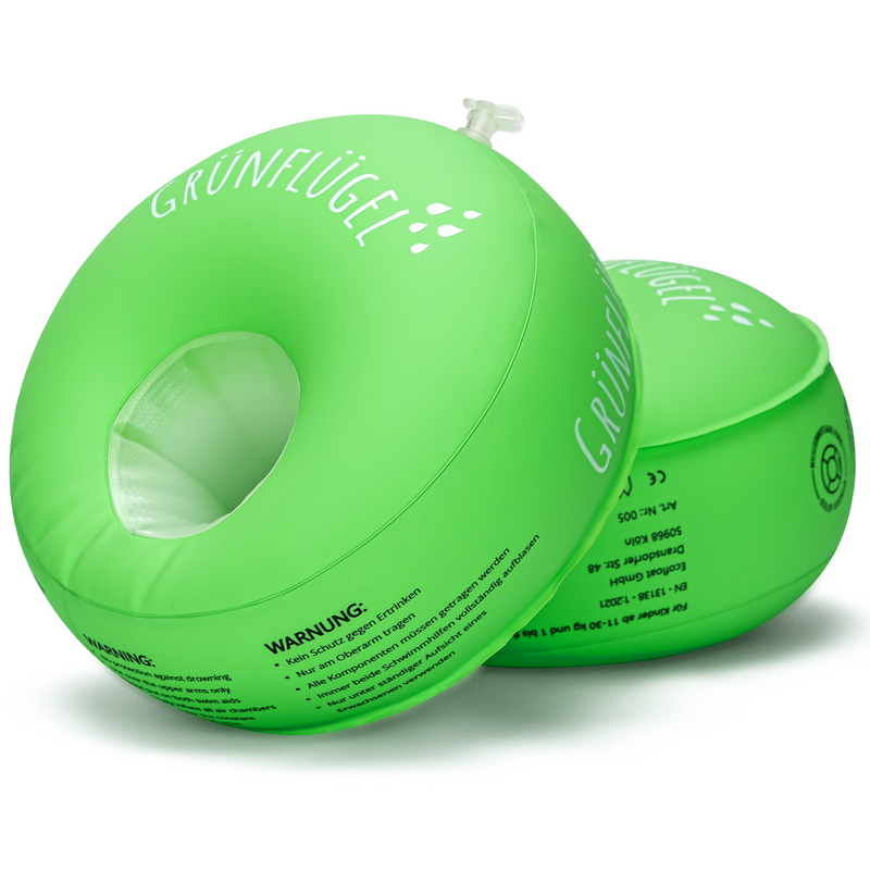 Schwimmflügel kaufen – BIO-TPU Grünflügel für Kinder 1-6 Jahre – CE-geprüft