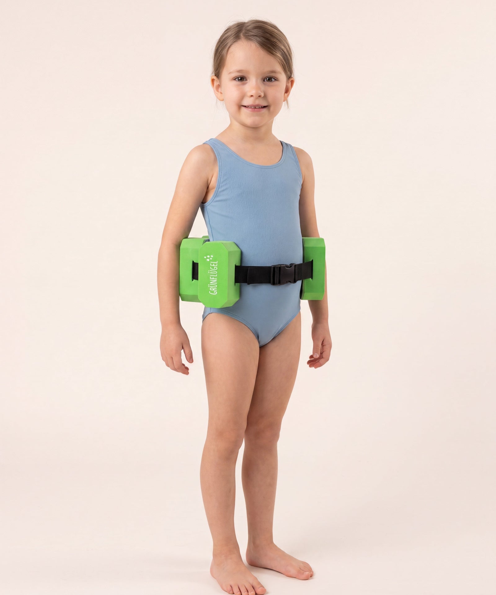 Grüner Grünflügel Schwimmgürtel aus BIO-TPU – Studioaufnahme